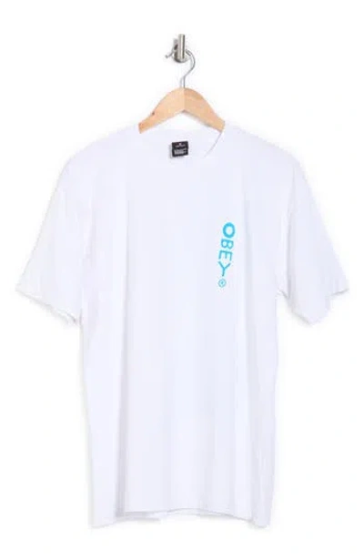 Obey Ddddesign Logo Graphic T-shirt In White