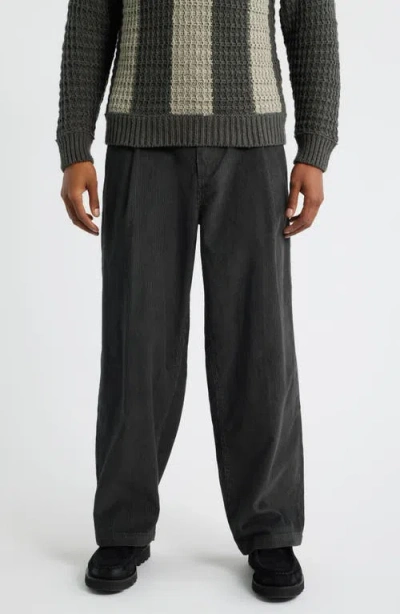 Obey Dean Faded Wash Cotton Corduroy Pants In Gray