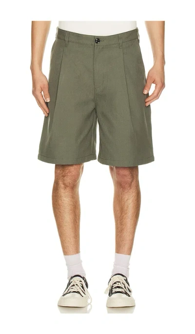Obey Dean Pleated Short In Green