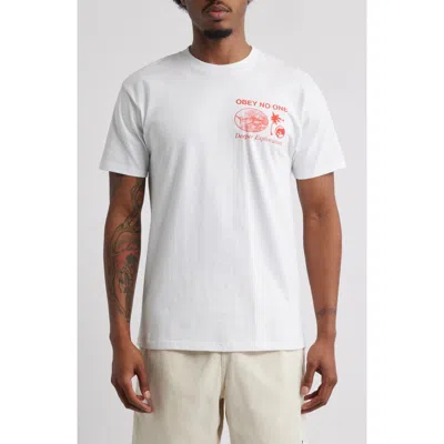 Obey Deeper Exploration Graphic T-shirt In White