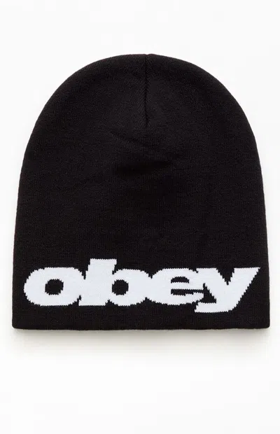 Obey Delta Beanie In Black