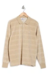 Obey Demand Stripe Polo In Abbey Stone Multi