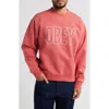 Obey Digable Fleece Crewneck Sweatshirt In Mineral Red