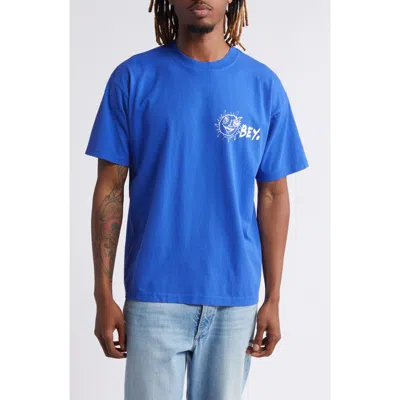 Obey Disorder Graphic T-shirt In Blue