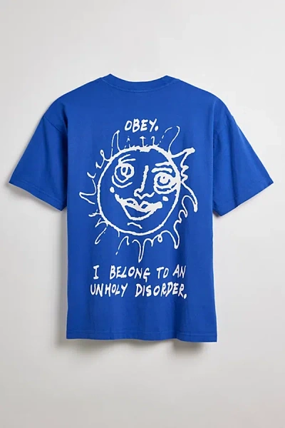 Obey Disorder Tee In Blue, Men's At Urban Outfitters