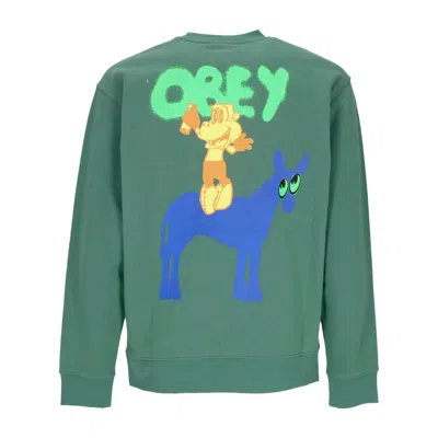 Obey Donkey Premium French Terry Crew Palm Leaf Men's Lightweight Crewneck Sweatshirt