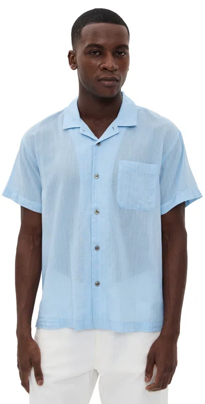 Obey Donnie Woven Shirt Cerulean Multi
