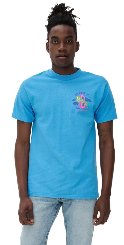 Obey Dream Construction Tee Azure Blue