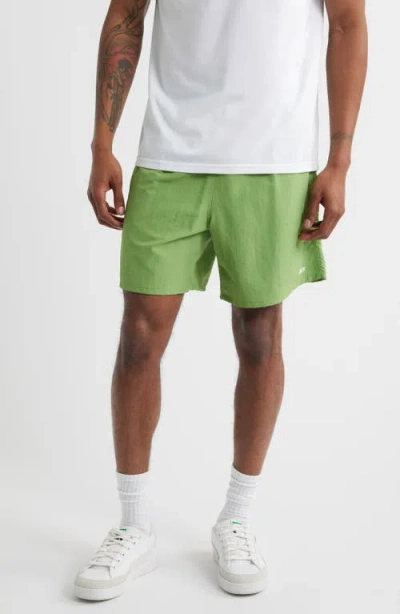 Obey Easy Bold Nylon Shorts In Green