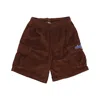 Obey Easy Cord Emb Cargo Short Men's Trousers Sepia In Sepia
