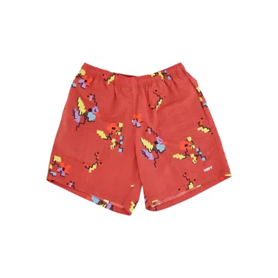 Obey Easy Digital Short Men's Shorts Ginger Biscuit Multi In Orange