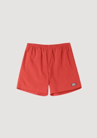 Obey Easy Eyes Nylon Short In Red