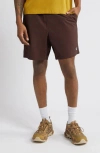 Obey Easy Eyes Nylon Shorts In Java Brown