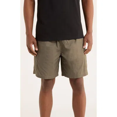 Obey Easy Nelson Cotton Cargo Shorts In Neutral