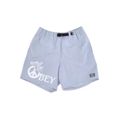 Obey Easy Peace Angel Short Men's Shorts Good Grey In Blue