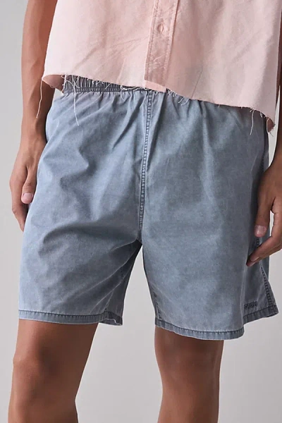 Obey Easy Pigment Dye Cotton Short In Charcoal, Men's At Urban Outfitters