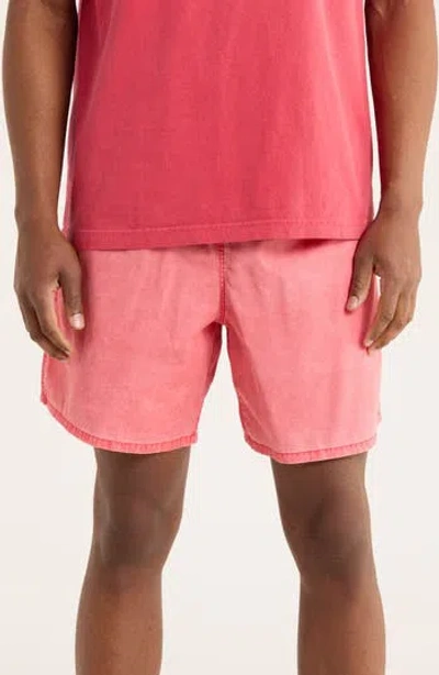Obey Easy Pigment Nylon Shorts In Pink