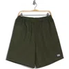 Obey Easy Relaxed Cotton Twill Shorts In Brown