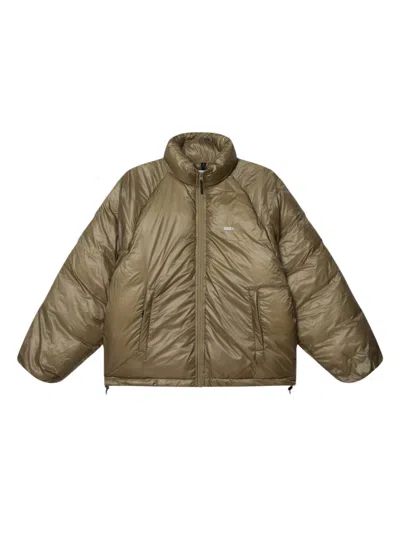 Obey Echo Puffer Jacket Padded Jacket With Translucent Effect - Mermaid In Brown