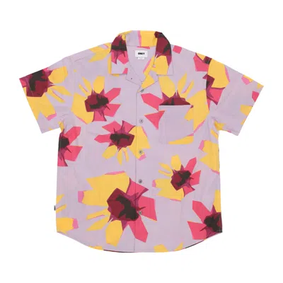 Obey Eden Woven Men's Short Sleeve Shirt Orchid Petal Multi