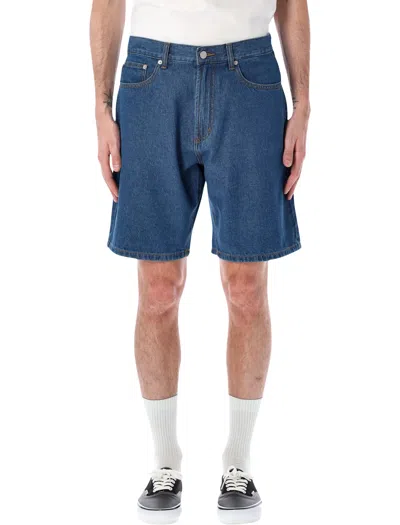 Obey Emerson Denim Shorts In Blue