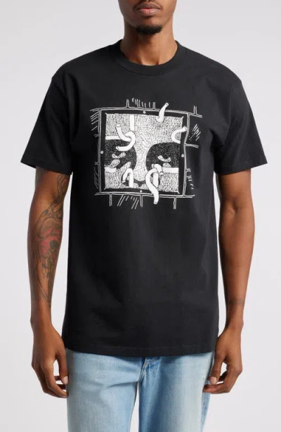 Obey Escape Graphic T-shirt In Black