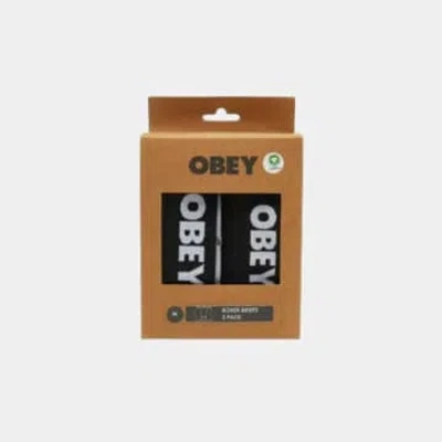 Obey Established Works 2 Pack Boxer Briefs In Black
