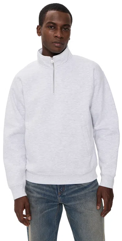 Obey Established Works Quarter Zip Sweatshirt Ash Grey