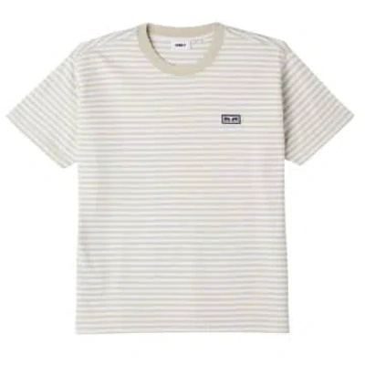 Obey Established Works Stripe T-shirt In Clay