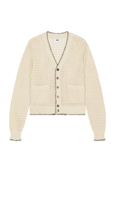 Obey Ethan Cardigan In Tan