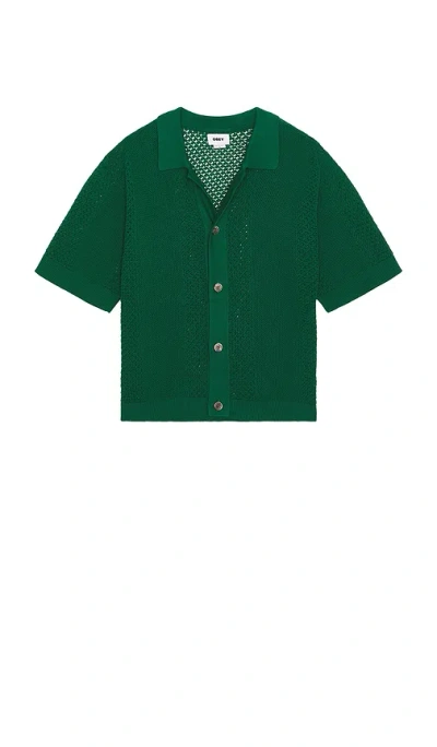 Obey Evan Knitted Shirt In Dark Green
