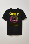 Obey Eye Wreath Graphic Tee In Black, Men's At Urban Outfitters In Black