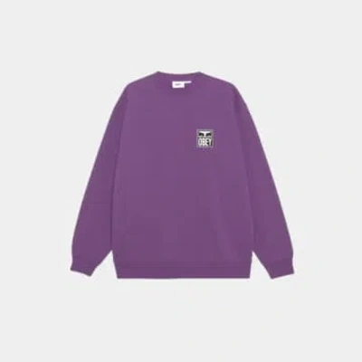Obey Eyes Icon 2 Crewneck Sweatshirt In Purple