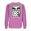 Obey Eyes Icon 2 Heavyweight Classic Custom Men's Long Sleeve T-shirt Mulberry Purple In Purple