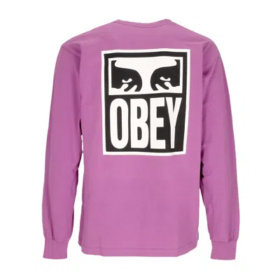 Obey Eyes Icon 2 Heavyweight Classic Custom Men's Long Sleeve T-shirt Mulberry Purple