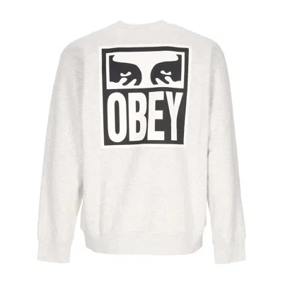 Obey Eyes Icon Crew Premium Fleece Men's Crewneck Sweatshirt Heather Grey