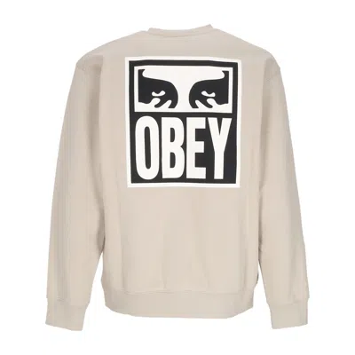 Obey Eyes Icon Crew Premium Fleece Men's Crewneck Sweatshirt Silver Grey