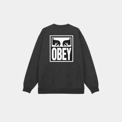 Obey Eyes Icon Crewneck Sweatshirt In Black
