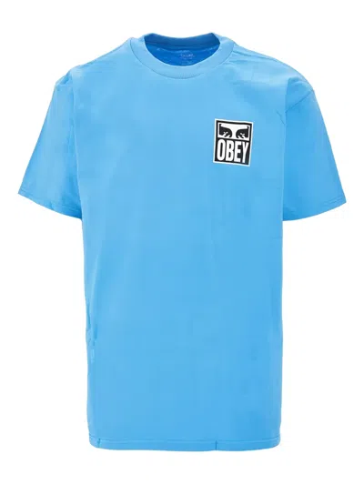 Obey Eyes Icon T-shirt In Blue