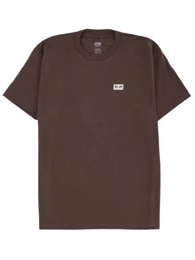 Obey Eyes-iii T-shirt In Brown