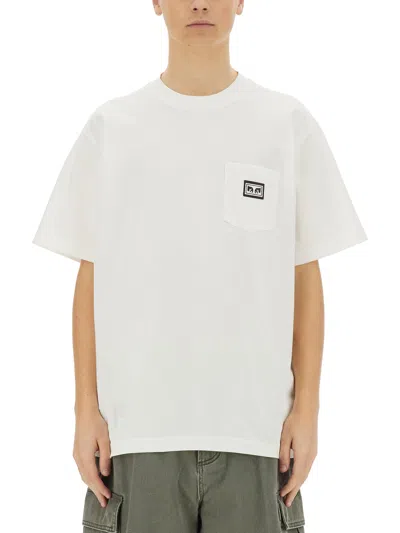 Obey Eyes T-shirt With Pocket In White