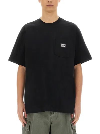 Obey Eyes Tshirt With Pocket In Black