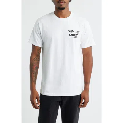 Obey Face Of Subversion Graphic T-shirt In Burgundy