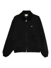 Obey Cwu Corduroy-collar Jacket In Black