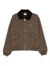 Obey Cwu Corduroy-collar Jacket In Brown