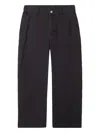 Obey Faded-wash Trousers In Black