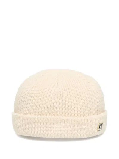 Obey Folded-brim Beanie In White