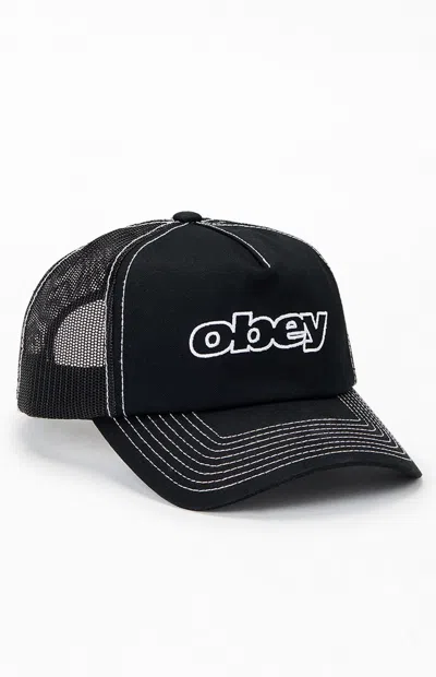 Obey Form Trucker Hat In Black