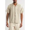 Obey Frazer Stripe Short Sleeve Cotton Button-up Shirt