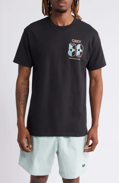 Obey Freedom Of Choice Graphic T-shirt In Black